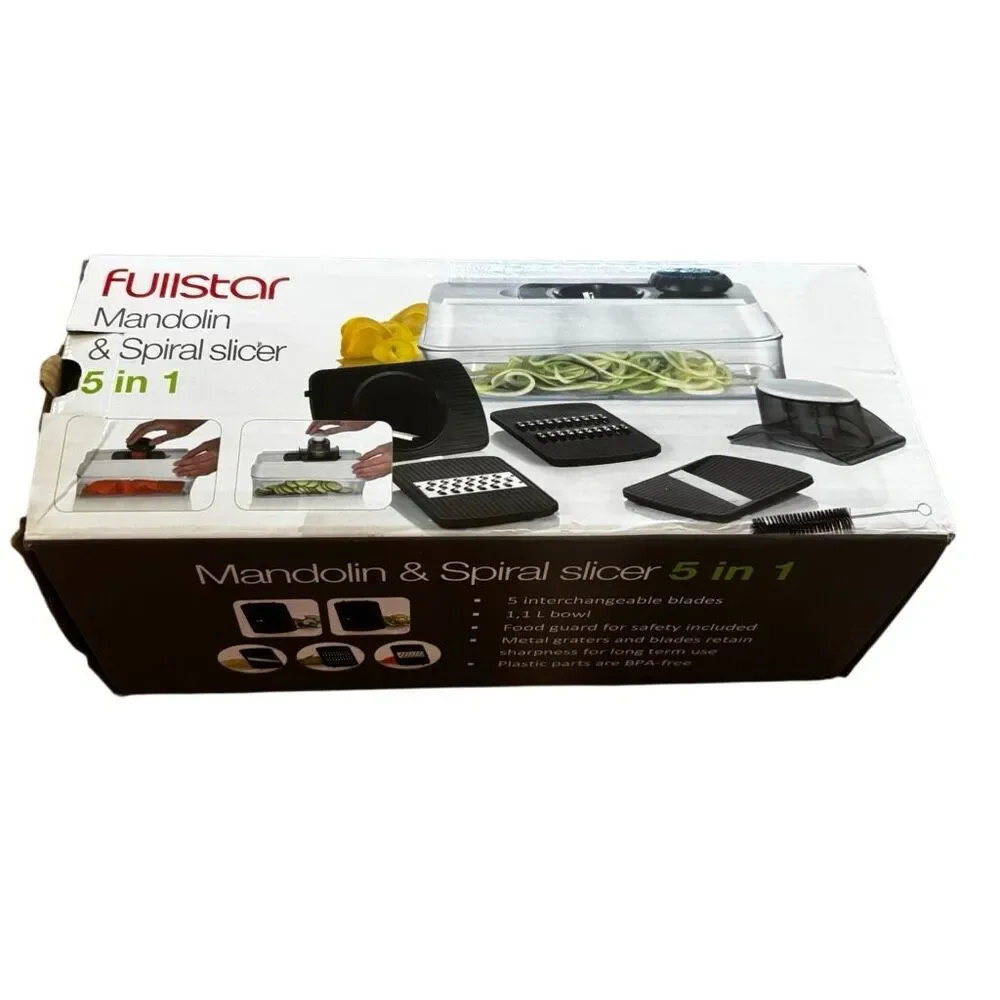 Fullstar 5-in-1 Mandoline & Spiral Slicer Set - Vegetable Cutter & Grater